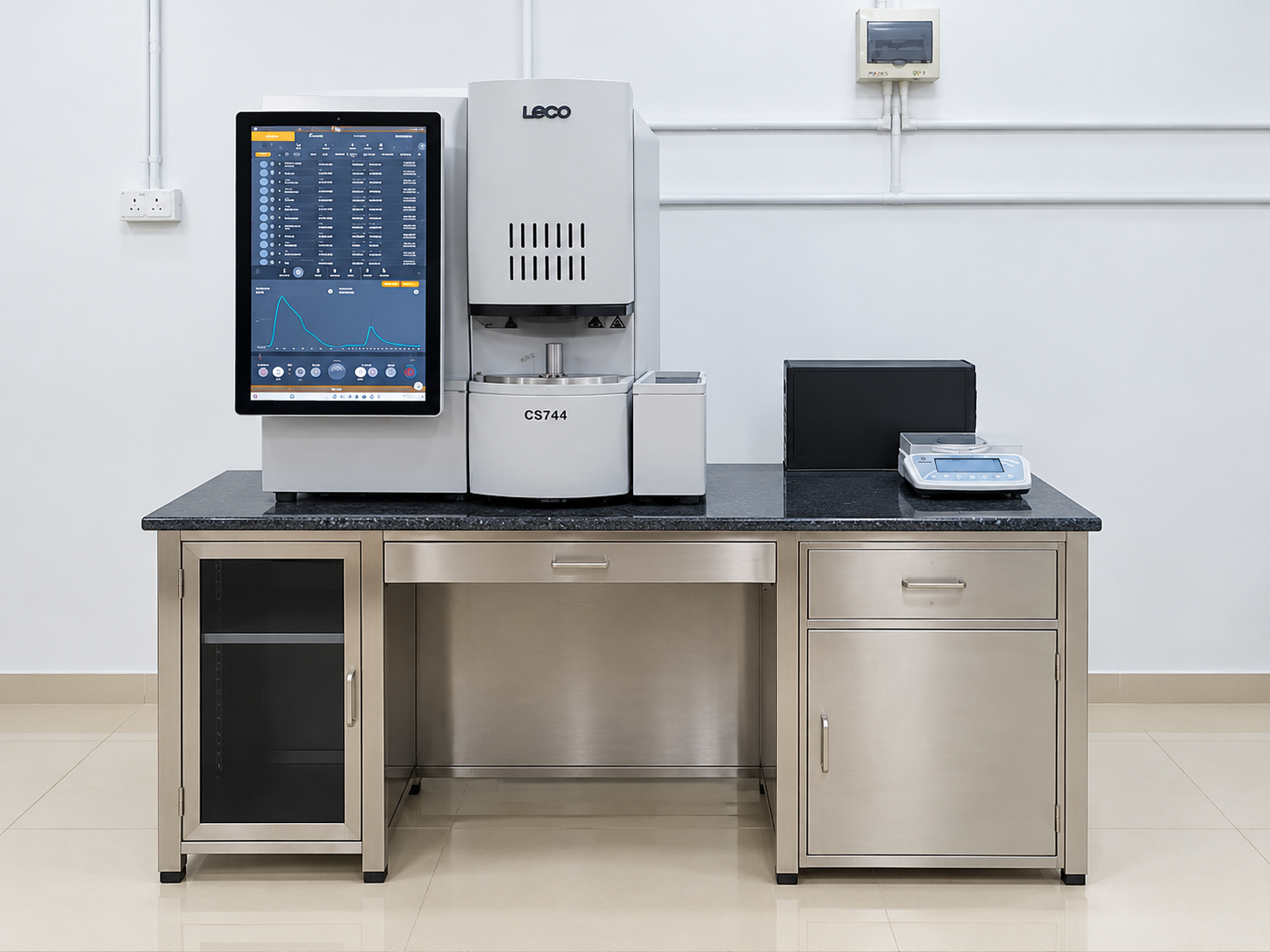 LECO Carbon and Sulphur Analyser at Indiano Chrome Quality Control Laboratory